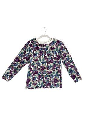 Cherokee Women's Multicolor Floral 3/4 Sleeve Pullover Top - Size M